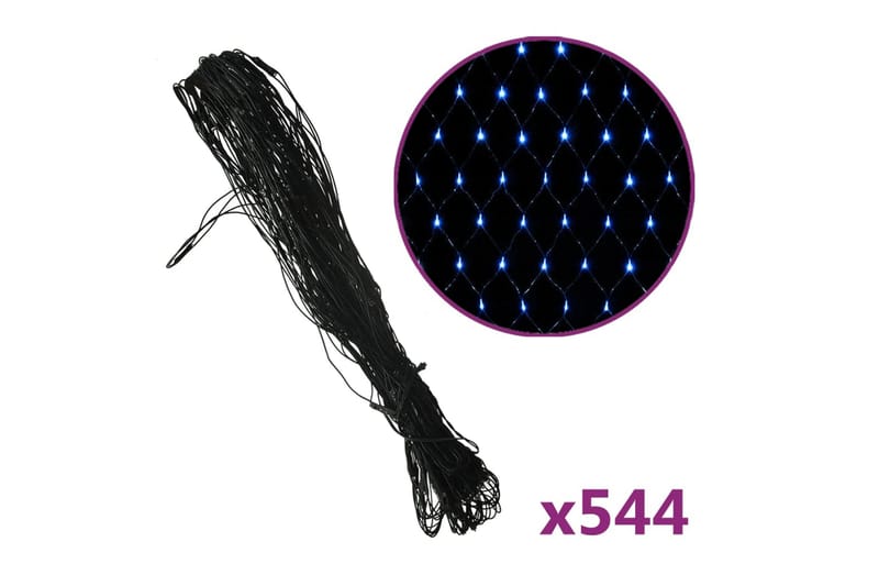 lysnet 4x4 m 544 LED'er inde/ude blåt lys - Blå - Belysning - Julebelysning - Julelys udendørs
