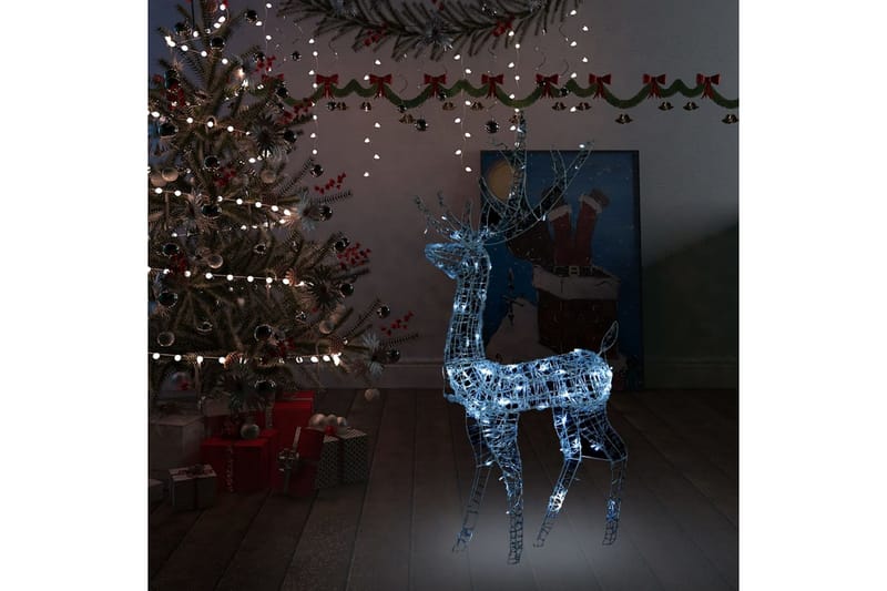 rensdyr juledekoration 140 LED'er 120 cm akryl koldtt lys - Julelys udendørs