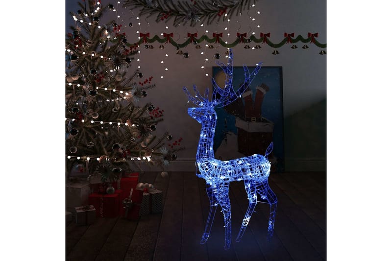 rensdyr juledekoration 140 LED'er 128 cm blåt lys - Julelys udendørs