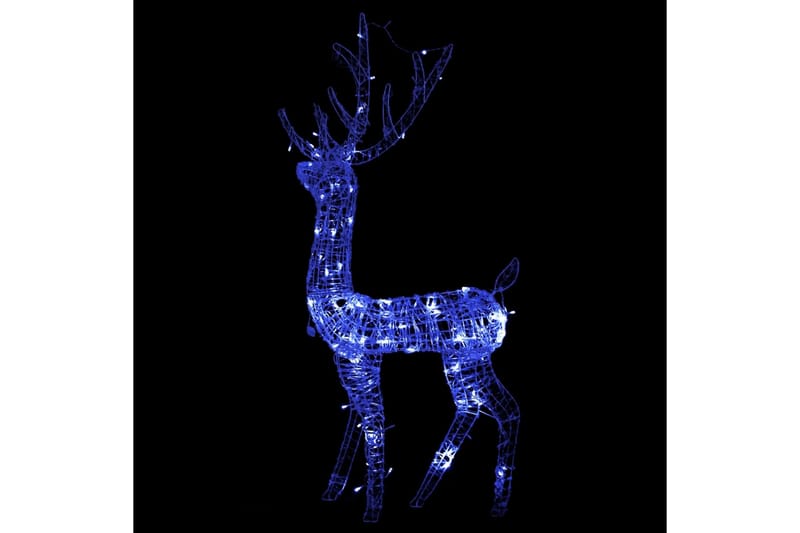 rensdyr juledekoration 140 LED'er 128 cm blåt lys - Julelys udendørs