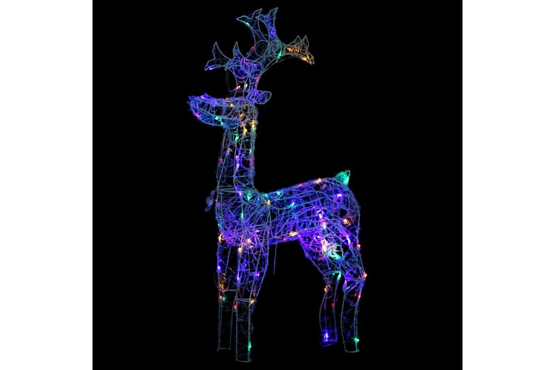 rensdyr juledekoration 90 LED'er 60x16x100 cm akryl - Julelys udendørs
