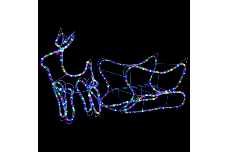 rensdyr og kane udendørs juledekoration 252 LED'er - Flerfarvet - Belysning - Julebelysning - Julelys udendørs