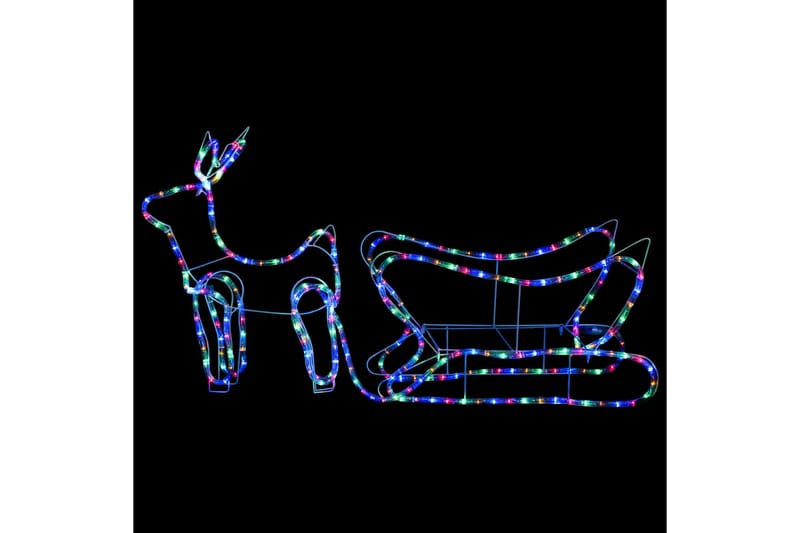 rensdyr og kane udendørs juledekoration 252 LED'er - Flerfarvet - Belysning - Julebelysning - Julelys udendørs