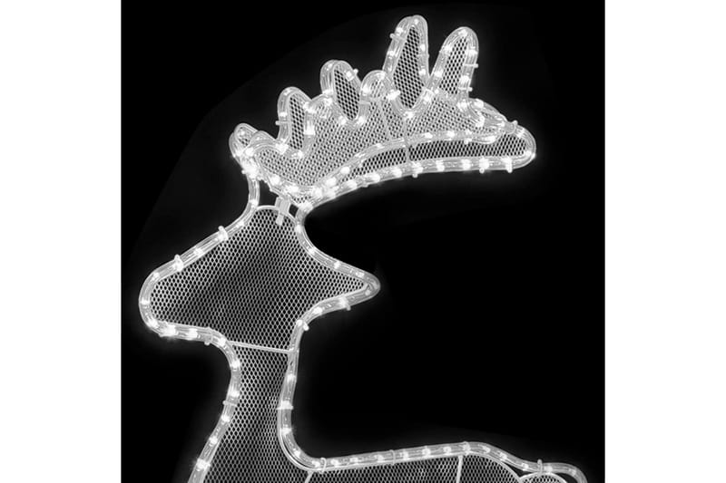 rensdyrdekoration 60x24x89 cm 306 LED'er trådnet - Hvid - Belysning - Julebelysning - Julelys udendørs