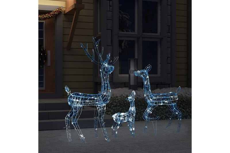 rensdyrfamilie juledekoration 300 LED'er akryl koldtt lys - Belysning - Julebelysning - Julelys udendørs