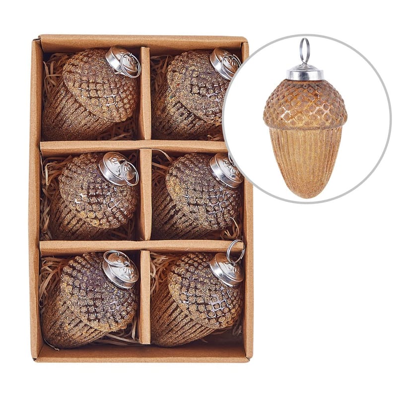 Julekugle Ambre Sæt med 6, undefined