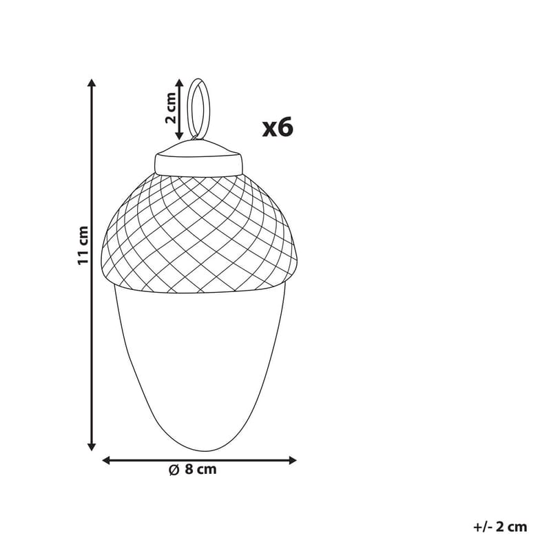 Julekugle Ambre Sæt med 6 - Belysning - Julebelysning - Øvrig julebelysning