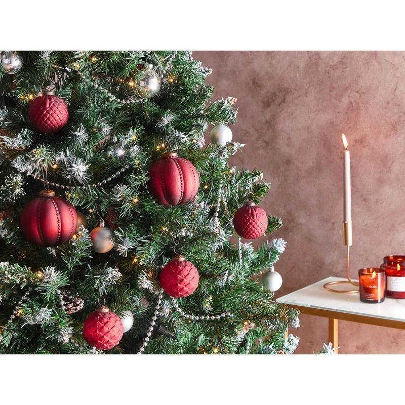 Julekugle Argentin Sæt med 6 - Rød - Boligtilbehør - Julepynt & højtidsdekorationer - Juelpynt og juledekoration - Juletræspynt & julekugler