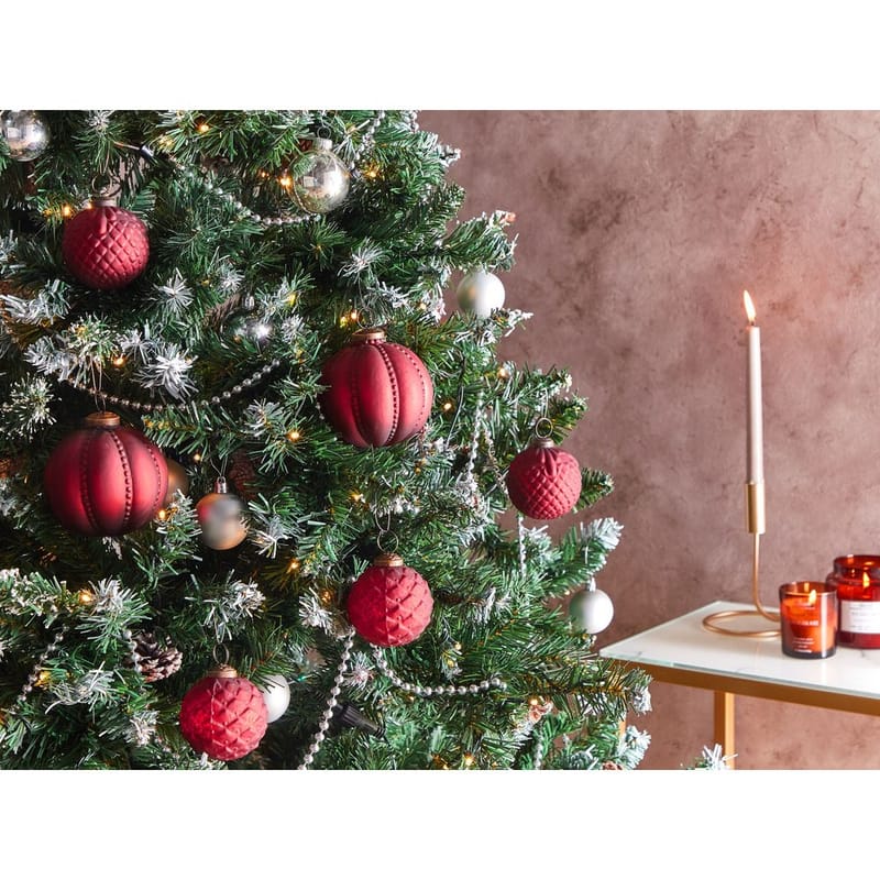 Julekugle Argentin Sæt med 6 - Rød - Belysning - Julebelysning - Øvrig julebelysning