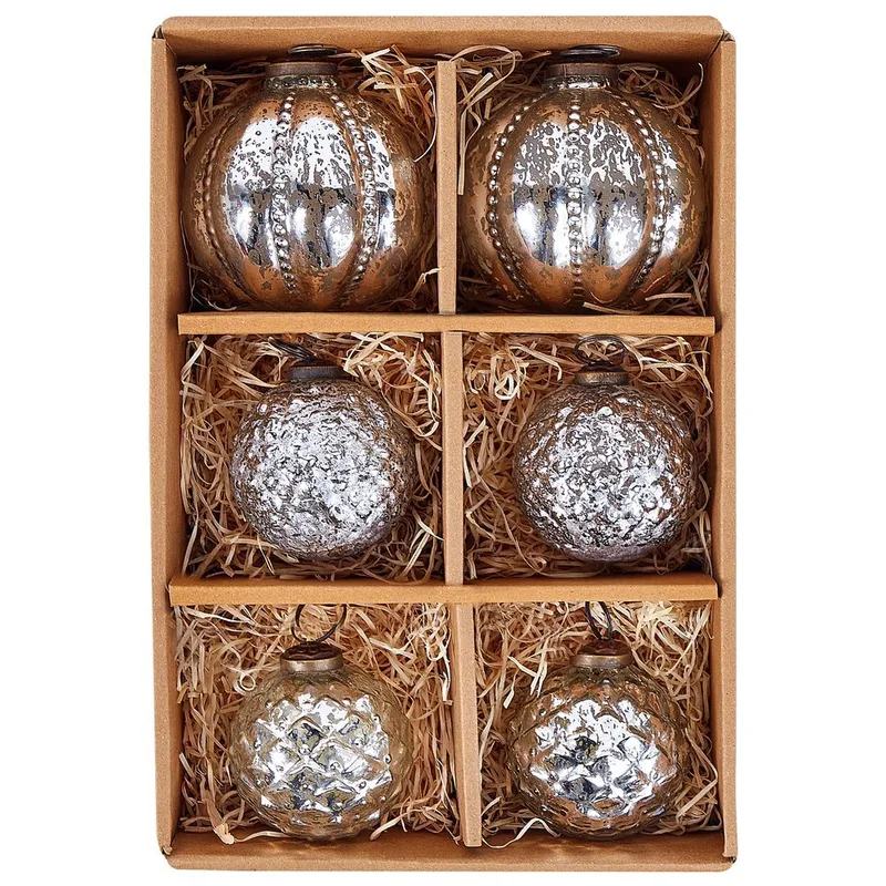 Julekugle Argentin Sæt med 6 - Sølv - Boligtilbehør - Julepynt & højtidsdekorationer - Juelpynt og juledekoration - Juletræspynt & julekugler
