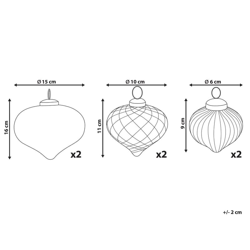 Julekugle Astrale Sæt med 6 - Belysning - Julebelysning - Øvrig julebelysning