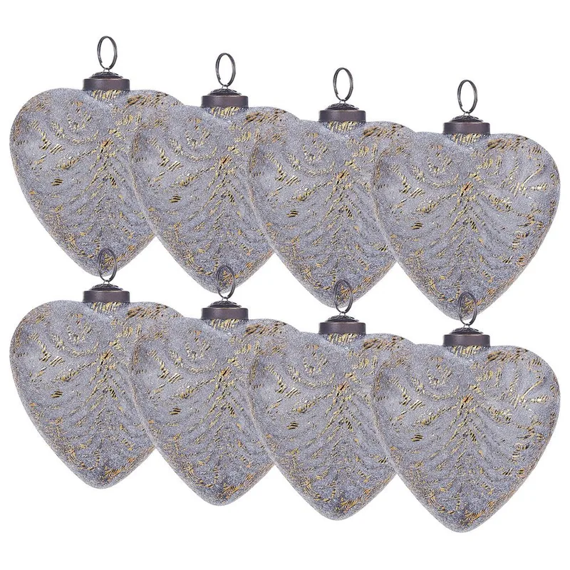 Julekugle Feriable Sæt med 8 - Grå, Guld, Sølv - Boligtilbehør - Julepynt & højtidsdekorationer - Juelpynt og juledekoration - Juletræspynt & julekugler