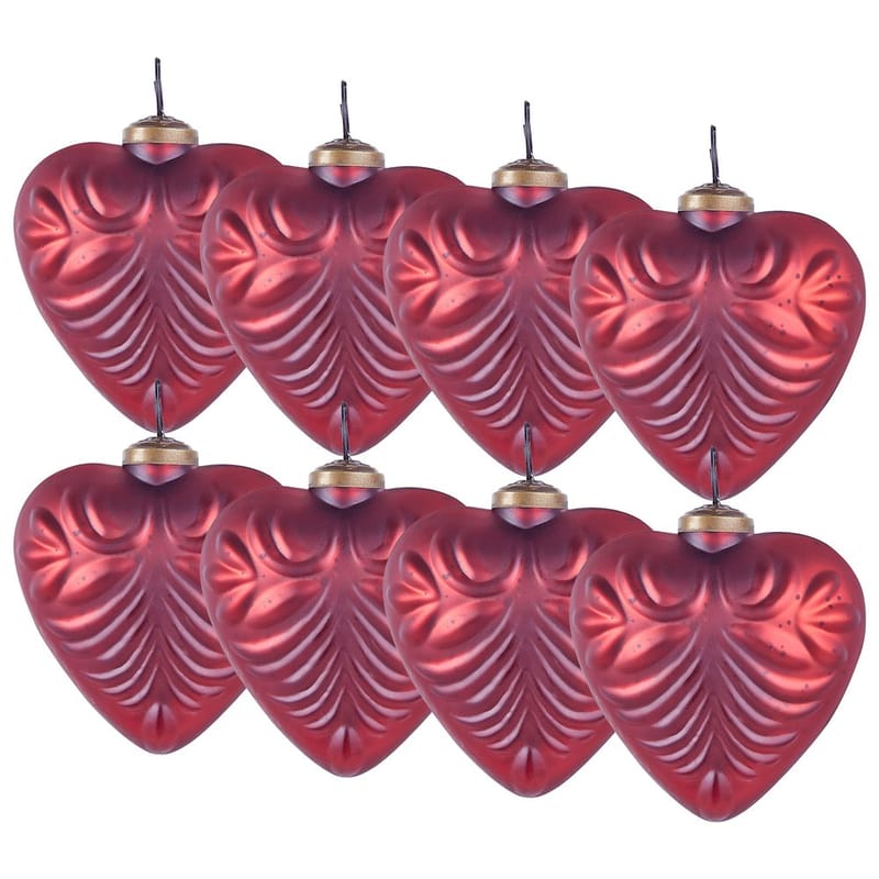 Julekugle Feriable Sæt med 8 - Rød, Guld - Belysning - Julebelysning - Øvrig julebelysning