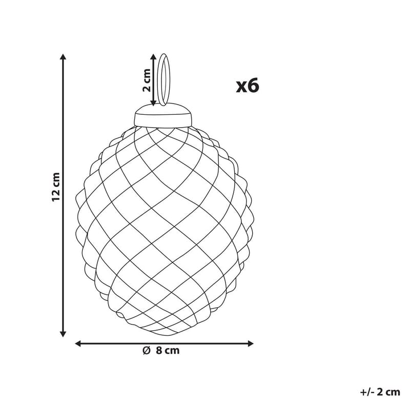Julekugle Laiton Sæt med 6 - Belysning - Julebelysning - Øvrig julebelysning