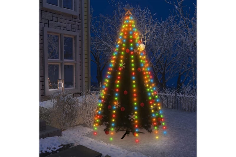 netlys til juletræ 250 LED'er 250 cm flerfarvet lys - Flerfarvet - Julelamper - Juletræsbelysning