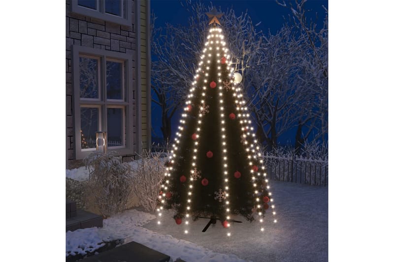 netlys til juletræ 250 LED'er 250 cm koldt hvidt lys - Hvid - Julelamper - Juletræsbelysning
