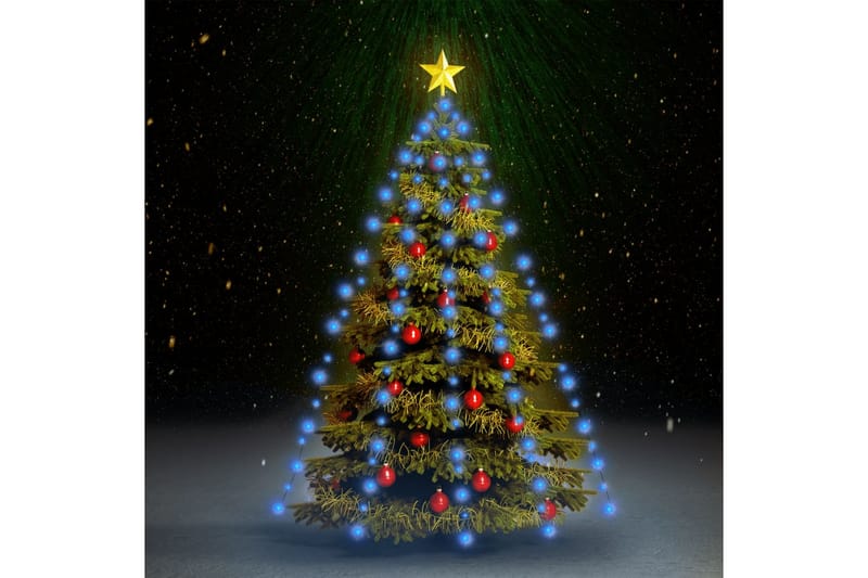 netlys til juletræ med 210 LED'er 210 cm blå - Blå - Julelamper - Juletræsbelysning
