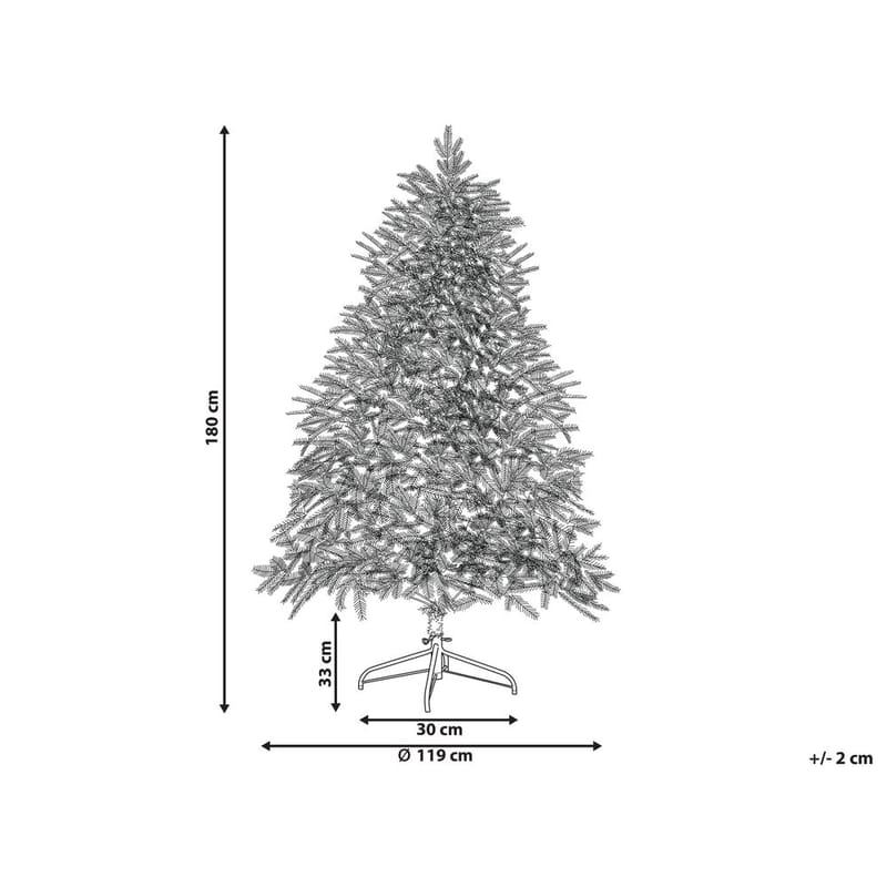 Kunstig juletræ Fiddle - 119x119x180 cm - Boligtilbehør - Julepynt & højtidsdekorationer - Juelpynt og juledekoration - Plastik juletræ