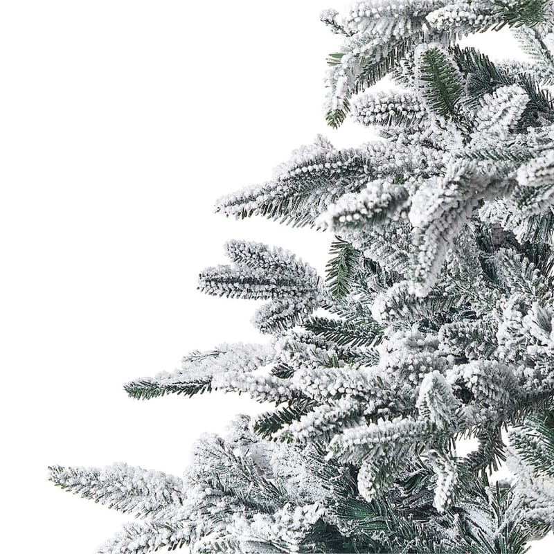 Kunstigt snedækket juletræ Bassie - 150x150x240 cm - Boligtilbehør - Julepynt & højtidsdekorationer - Juelpynt og juledekoration - Plastik juletræ
