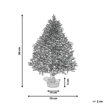 Ringrose Lille Snefyldt Plastgran 90 cm - Grøn/Hvid/Beige - Boligtilbehør - Julepynt & højtidsdekorationer - Juelpynt og juledekoration - Plastik juletræ