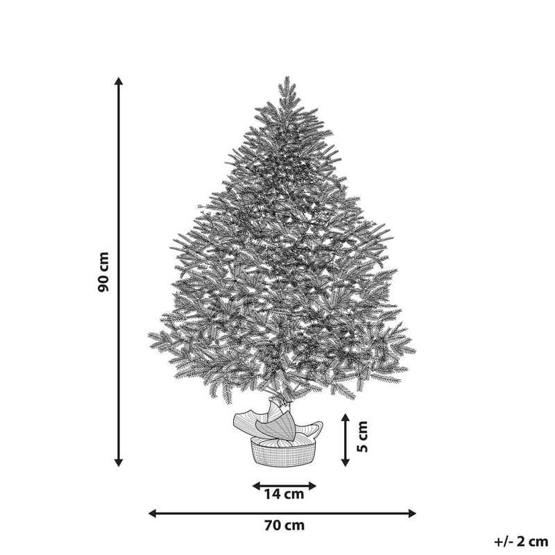 Ringrose Lille Snefyldt Plastgran 90 cm - Grøn/Hvid/Beige - Boligtilbehør - Julepynt & højtidsdekorationer - Juelpynt og juledekoration - Plastik juletræ