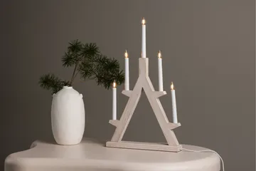 Val Thoren Adventslysestage 60 cm - Hvid - Belysning - Julebelysning - Adventsstage