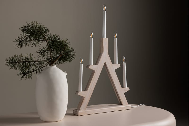 Val Thoren Adventslysestage 60 cm - Hvid - Belysning - Julebelysning - Adventsstage