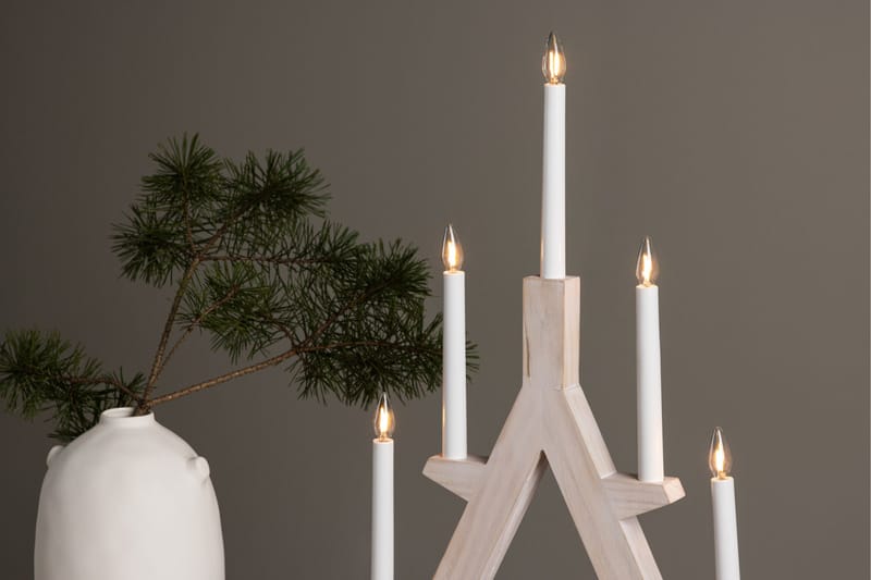 Val Thoren Adventslysestage 60 cm - Hvid - Belysning - Julebelysning - Adventsstage