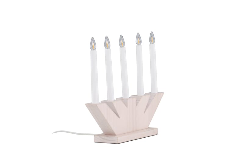 Verbier Adventslysestage 41 cm - Hvid - Belysning - Julebelysning - Adventsstage