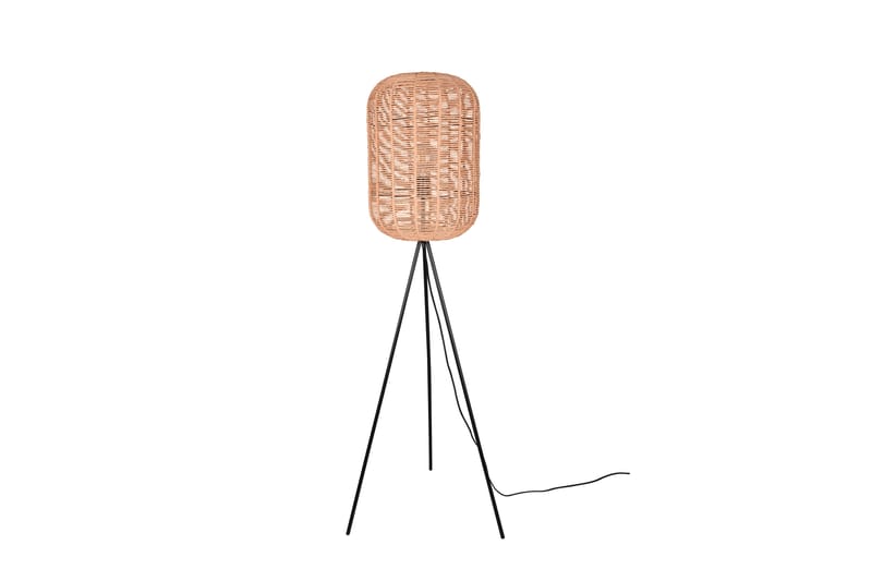 Trio Lighting Runa gulvlampe E27 matsort/rotting - Matsort/Natur - Belysning - Lamper & indendørsbelysning - Soveværelse lampe