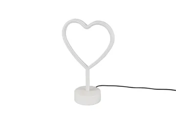 Trio Lighting Heart LED bordlampe hvid - Belysning - Lamper & indendørsbelysning - Sengelampe - Sengelampe bord