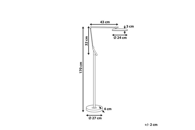 Anticar Gulvlampe 170 cm - Sølv - Belysning - Lamper & indendørsbelysning - Soveværelse lampe