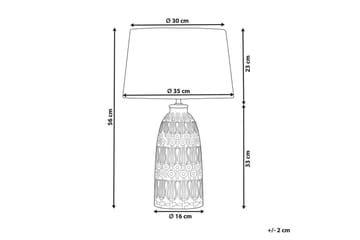 Azzurvi Bordlampe 56 cm E27 - Lyserød/Hvid - Belysning - Lamper & indendørsbelysning - Bordlampe