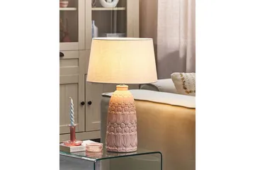 Azzurvi Bordlampe 56 cm E27 - Lyserød/Hvid - Belysning - Lamper & indendørsbelysning - Bordlampe