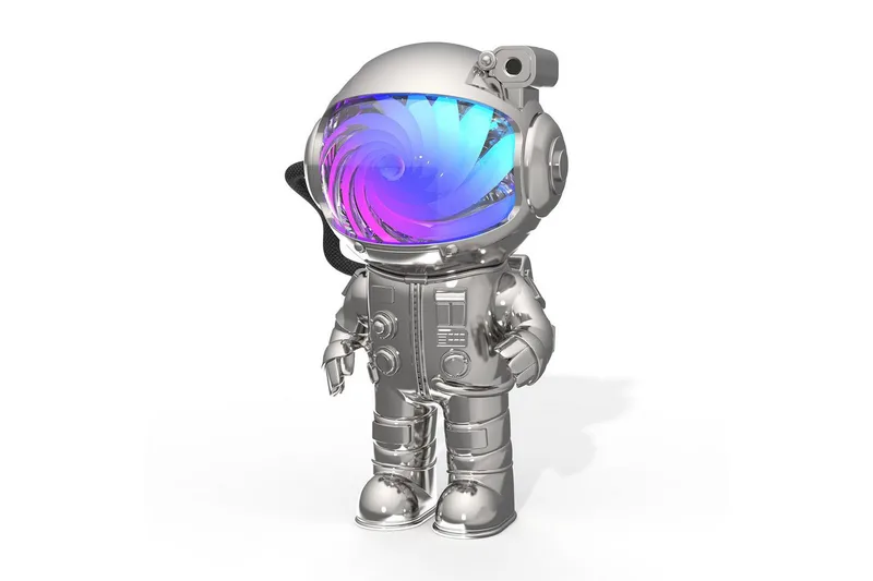 Børnelampe Mobility On Board Stellar Light Space Astronaut, Sølv