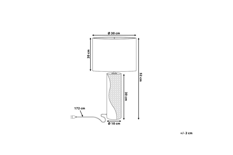 Aiken Bordlampe 30 cm - Hvid - Belysning - Lamper & indendørsbelysning - Bordlampe