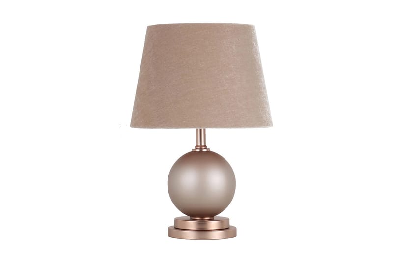 Bordlampe LUXO H45cm mat champagne / glas - Bordlampe - Stuelampe - Vindueslampe på fod - Vindueslampe - Sengelampe bord - Soveværelse lampe