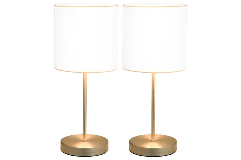 Bordlamper 2 Stk. Touch-Knap E14 Hvid - Hvid - Bordlampe - Stuelampe - Vindueslampe på fod - Vindueslampe - Sengelampe bord - Soveværelse lampe