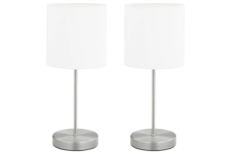 Bordlamper 2 Stk. Touch-Knap E14 Hvid - Hvid - Vindueslampe på fod - Soveværelse lampe - Stuelampe - Sengelampe bord - Vindueslampe - Bordlampe