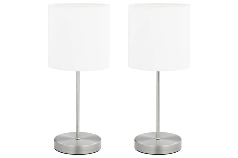 Bordlamper 2 Stk. Touch-Knap E14 Hvid - Hvid - Bordlampe - Stuelampe - Vindueslampe på fod - Vindueslampe - Sengelampe bord - Soveværelse lampe