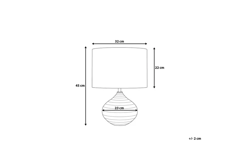 Cubansk bordlampe 32 cm - Sølv - Belysning - Lamper & indendørsbelysning - Bordlampe