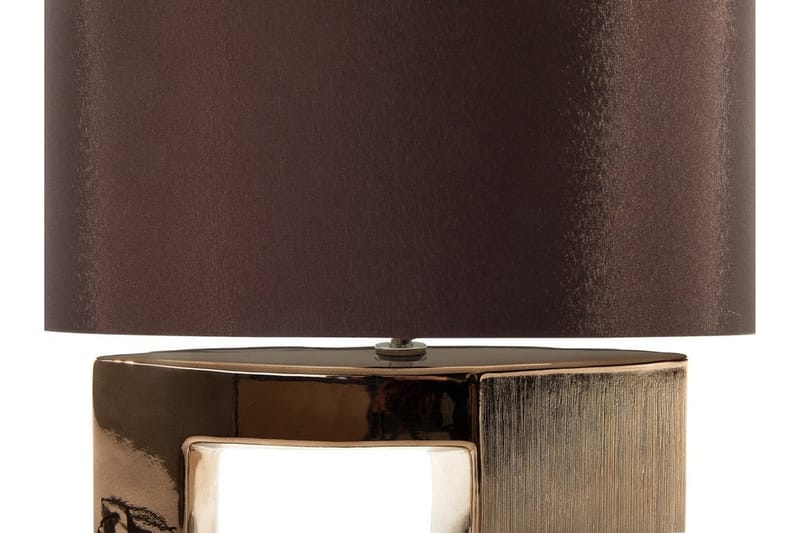 Derefter bordlampe 38 cm - Brun - Vindueslampe på fod - Soveværelse lampe - Stuelampe - Sengelampe bord - Vindueslampe - Bordlampe