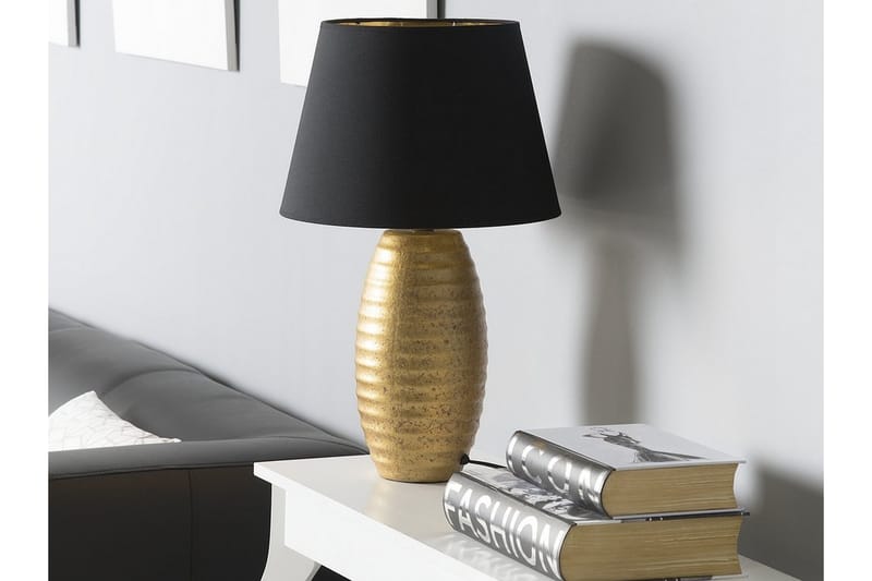 Ebro Bordlampe 33 cm - Guld - Soveværelse lampe - Bordlampe