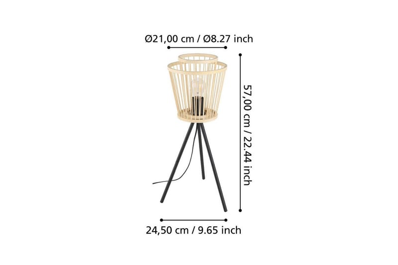 Bordlampe Eglo Hykeham - Sort - Belysning - Lamper & indendørsbelysning - Stuelampe