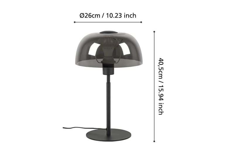 Bordlampe Eglo Solo 2 Sort Hvid - Sort/Hvid - Belysning - Lamper & indendørsbelysning - Stuelampe