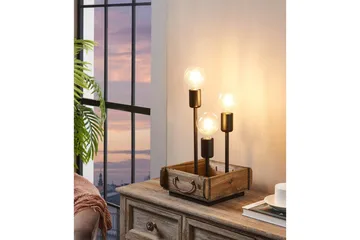 Bordlampe Eglo Wootton - Brun/Sort - Belysning - Lamper & indendørsbelysning - Bordlampe