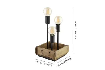 Bordlampe Eglo Wootton - Brun/Sort - Belysning - Lamper & indendørsbelysning - Bordlampe