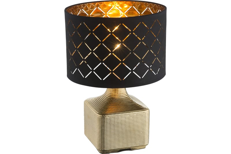 Mirauea Bordlampe Guld/Sort - Globo Lighting - Vindueslampe på fod - Soveværelse lampe - Stuelampe - Sengelampe bord - Vindueslampe - Bordlampe