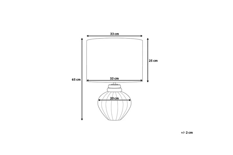 Neris bordlampe 33 cm - Sølv - Belysning - Lamper & indendørsbelysning - Bordlampe