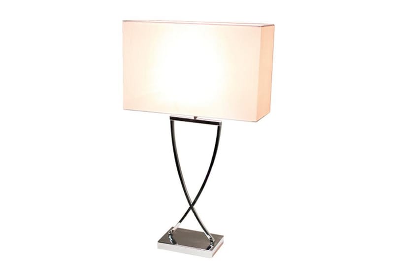 Omega Bordlampe Hvid/Krom - By Rydéns - Bordlampe - Stuelampe - Vindueslampe på fod - Vindueslampe - Sengelampe bord - Soveværelse lampe